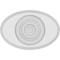 Ekena Millwork Standard Dalton Bullseye Rosette with Beveled Edge, 5"W x 3 1/4"H x 1"P ROSP050X033X100DAL03 - alternate 2